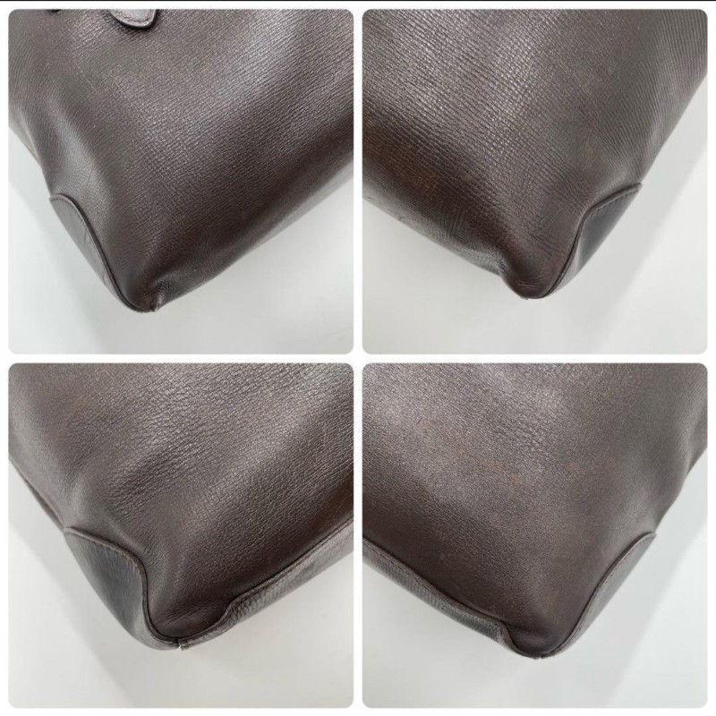 LV ／猶他厚韌野牛皮／手提包商務包／可放A4文件／日本進口二手精品-6