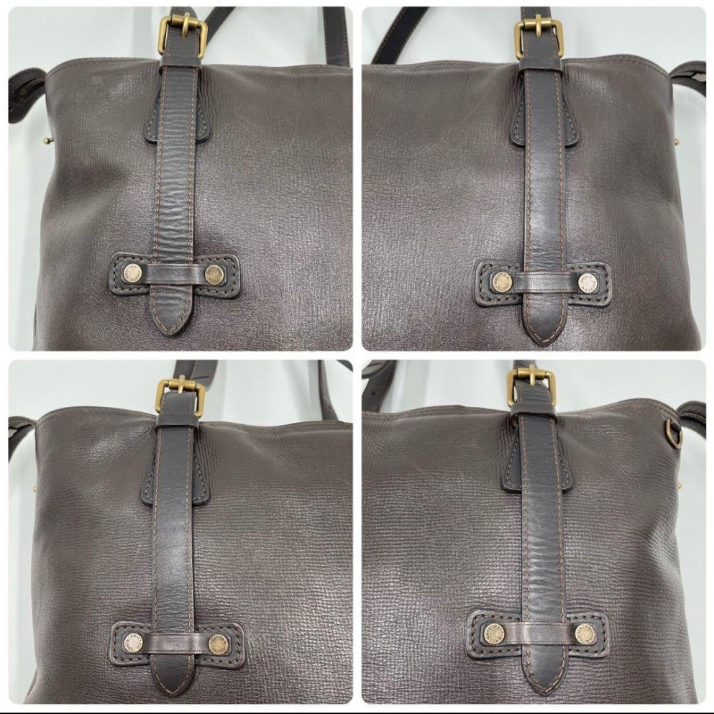 LV ／猶他厚韌野牛皮／手提包商務包／可放A4文件／日本進口二手精品-7