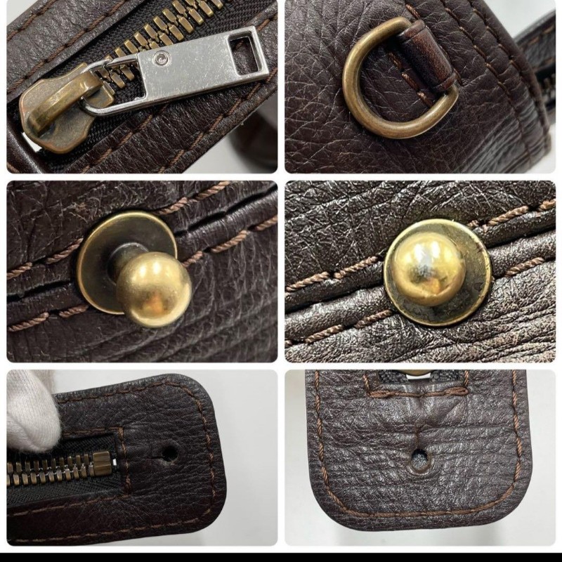 LV ／猶他厚韌野牛皮／手提包商務包／可放A4文件／日本進口二手精品-8