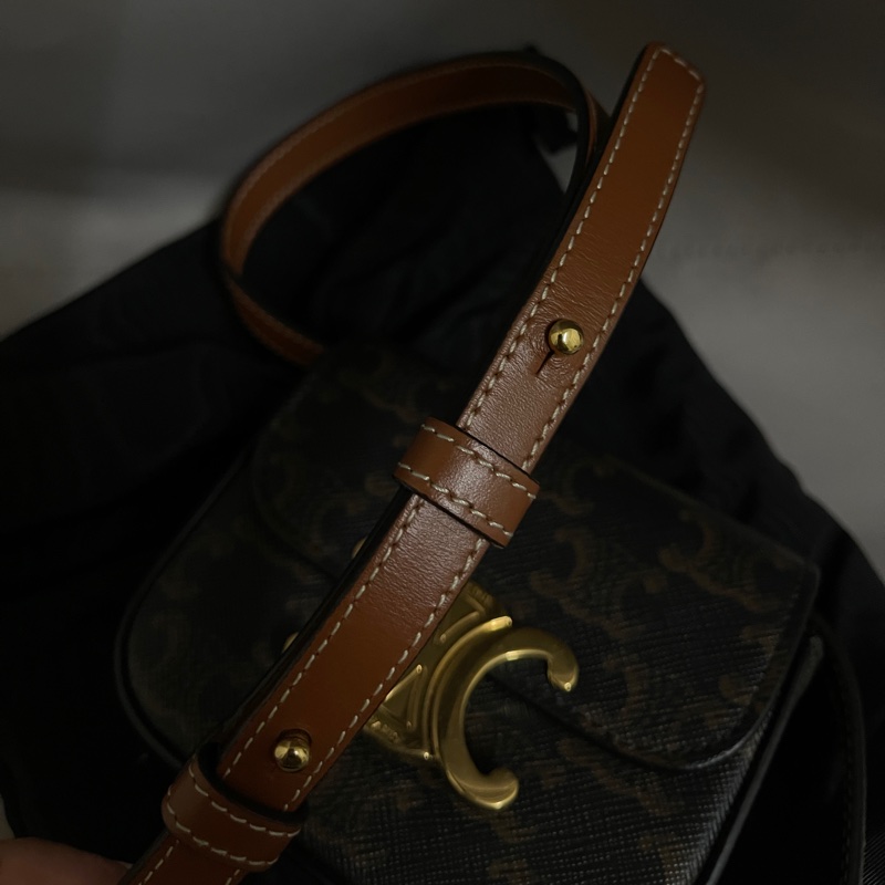 CELINE TRIOMPHE 帆布及小牛皮迷你型TRIOMPHE 手袋-3