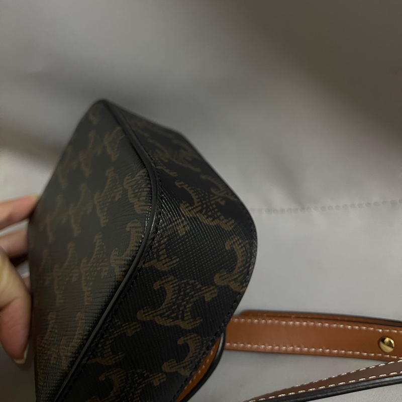 CELINE TRIOMPHE 帆布及小牛皮迷你型TRIOMPHE 手袋-10