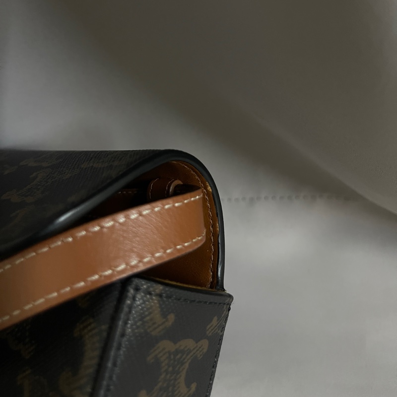 CELINE TRIOMPHE 帆布及小牛皮迷你型TRIOMPHE 手袋-13