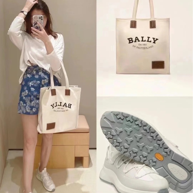 全新Bally crystalia logo-print tote bag-6