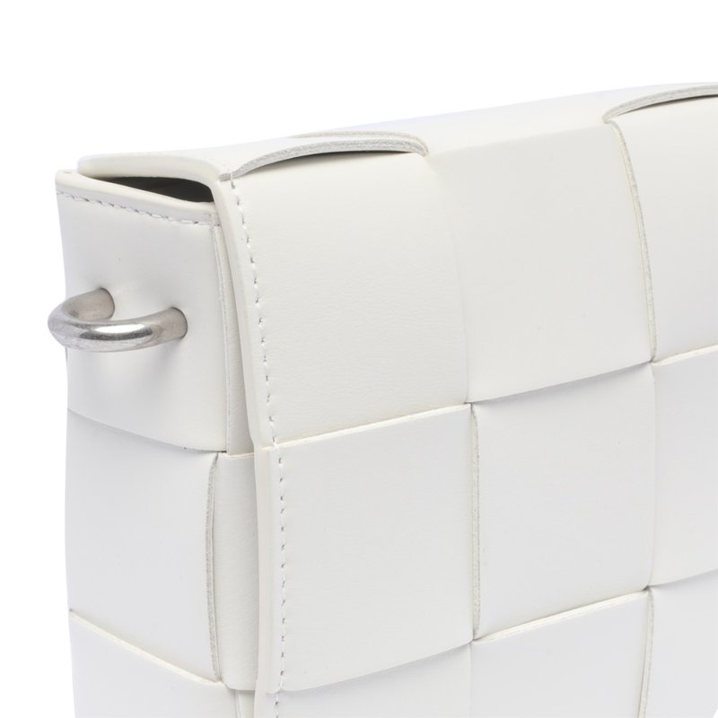 Bottega Veneta 741777 小款 Cassette 二合一編織包 白色/付可拆卸小包及功能肩帶《2024季度新品》-1