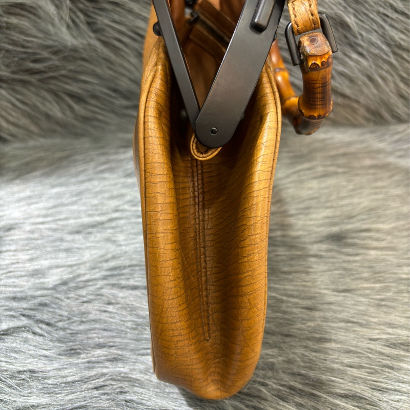 GUCCI 112534 經典 牛皮 全皮 竹節包 手提包 手挽包 貴婦包 貝殼包 骨董包-20