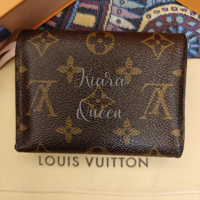 🔥Louis Vuitton LV 老花 信封 粉紅 錢包 皮夾 短夾 銀包 散紙包 零錢格 wallet-6