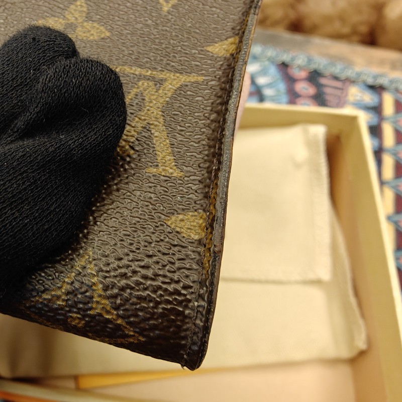 🔥Louis Vuitton LV 老花 信封 粉紅 錢包 皮夾 短夾 銀包 散紙包 零錢格 wallet-23