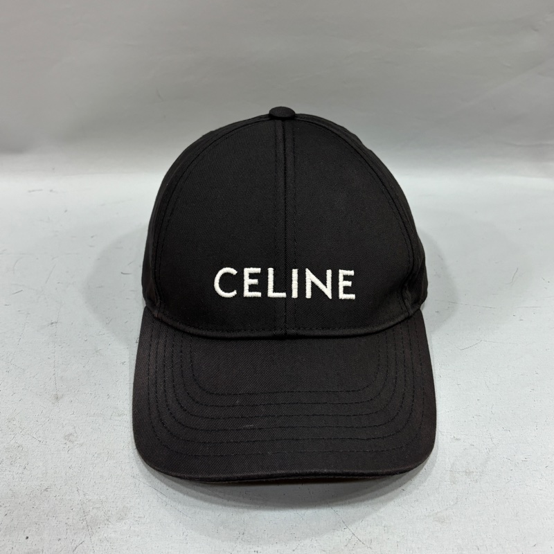 Celine黑底白字logo經典棒球帽 鴨舌帽-15