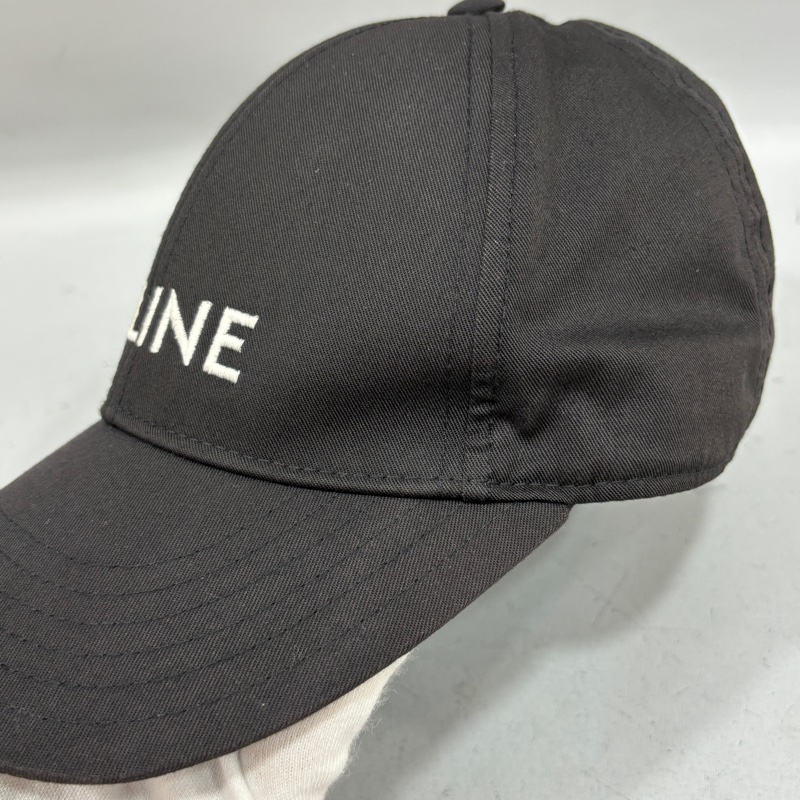 Celine黑底白字logo經典棒球帽 鴨舌帽-16