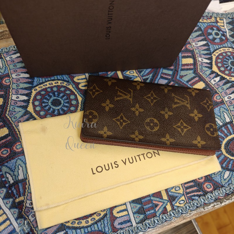 💐母親節特價🌷Louis Vuitton LV 老花 長夾 手機包 銀包 錢包 卡夾 長銀包 皮夾 WOC-0