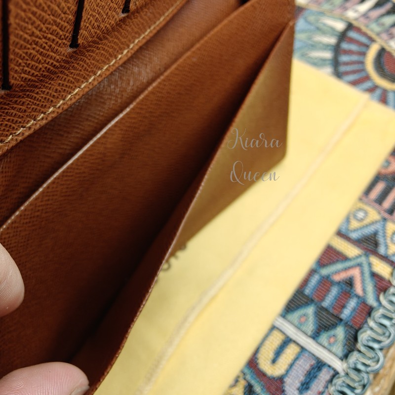 💐母親節特價🌷Louis Vuitton LV 老花 長夾 手機包 銀包 錢包 卡夾 長銀包 皮夾 WOC-12