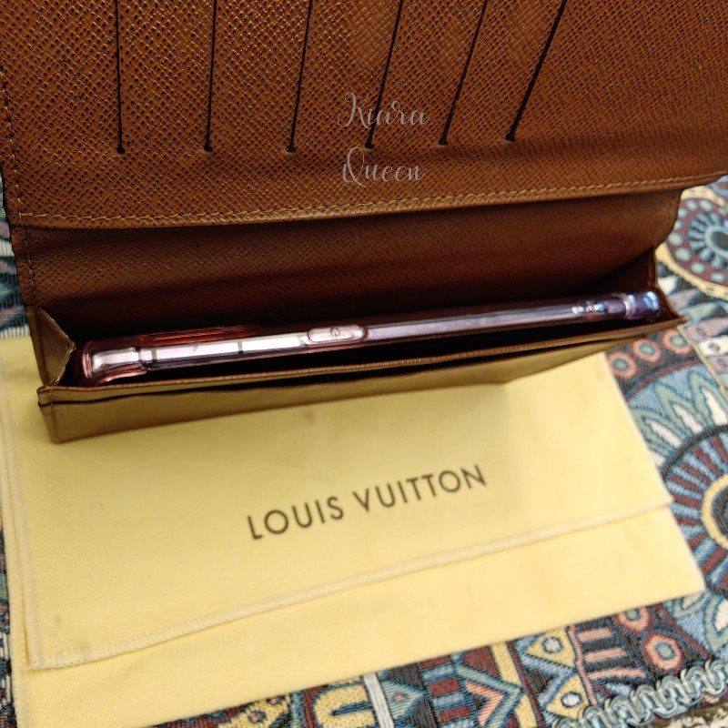 💐母親節特價🌷Louis Vuitton LV 老花 長夾 手機包 銀包 錢包 卡夾 長銀包 皮夾 WOC-18
