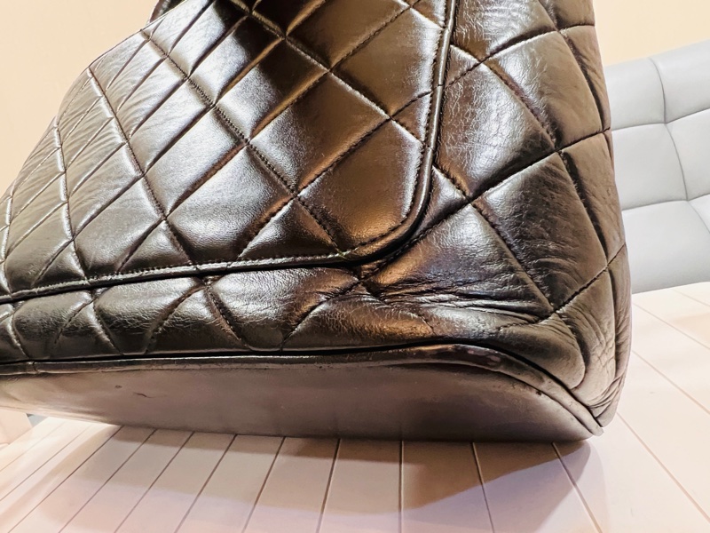 香奈兒vintage老香黑金金幣托特包，可小議-6