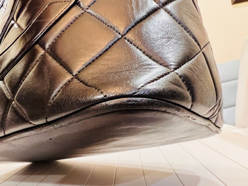 香奈兒vintage老香黑金金幣托特包，可小議-8