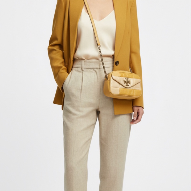 近全新-tory burch mini專櫃羊皮拼接包TB-6