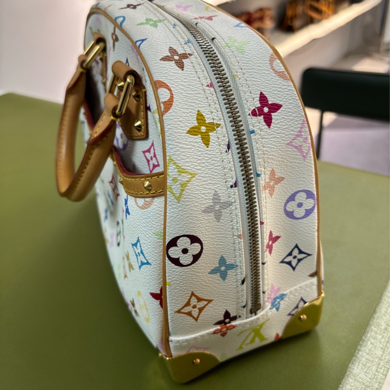 LV 限量款村上隆 白三彩珍妮 中古包 手提包-1