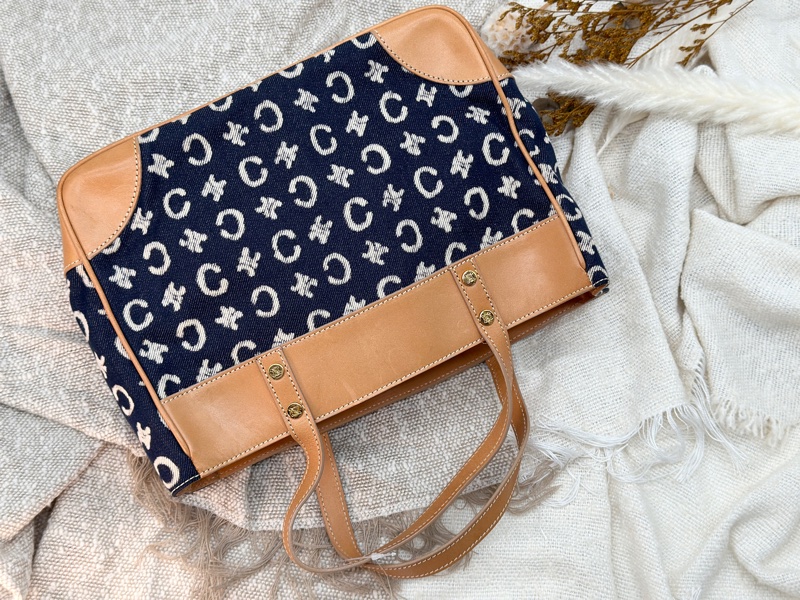 中古Celine tote bag 藍牛仔布-0