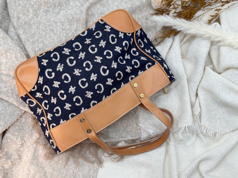 中古Celine tote bag 藍牛仔布-1