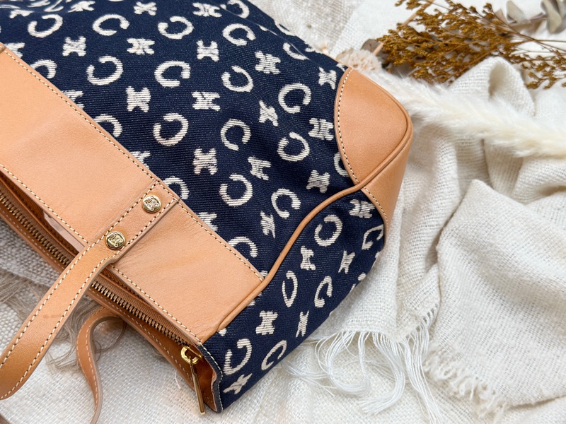 中古Celine tote bag 藍牛仔布-3