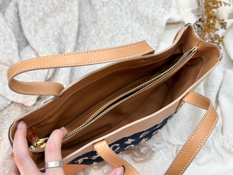 中古Celine tote bag 藍牛仔布-4