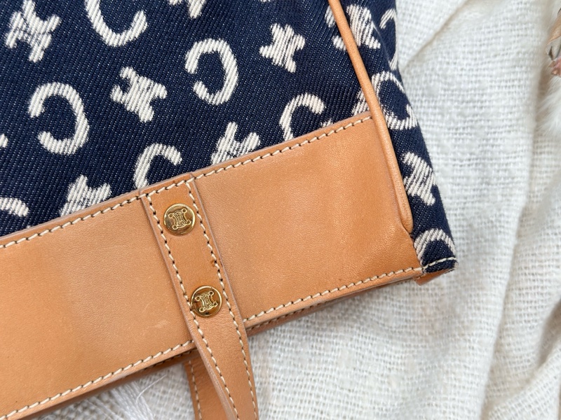 中古Celine tote bag 藍牛仔布-6