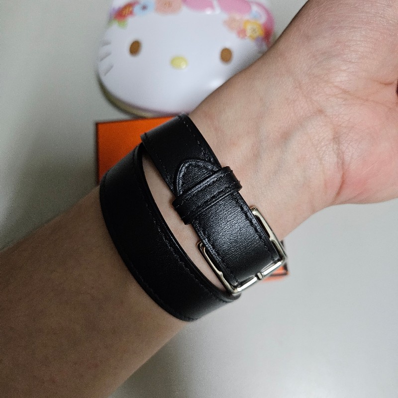 Hermes 皮手環 低調無logo-12