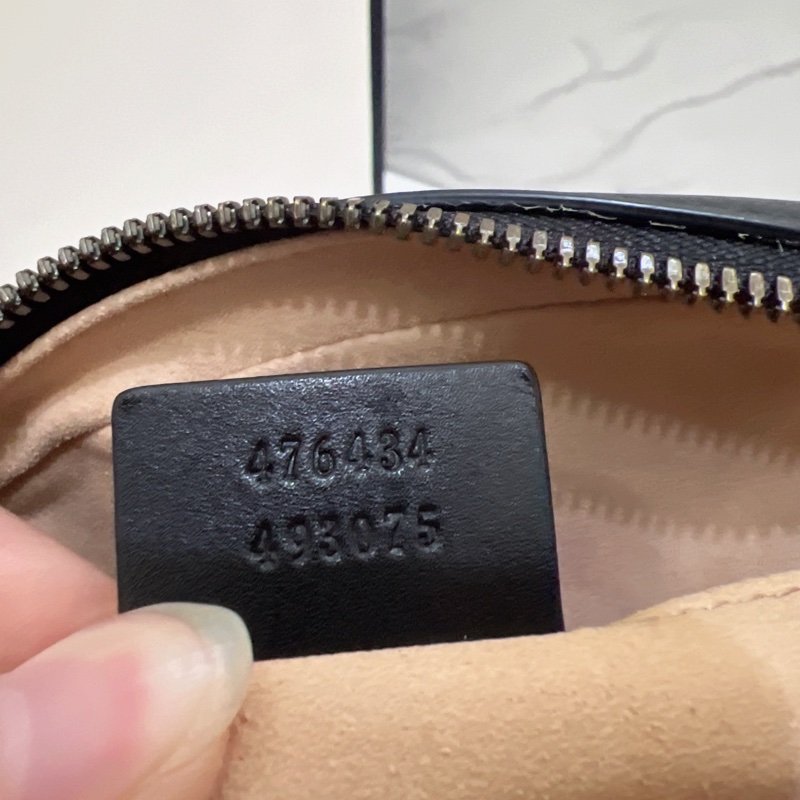 Gucci 馬夢marmont 黑金腰包-17