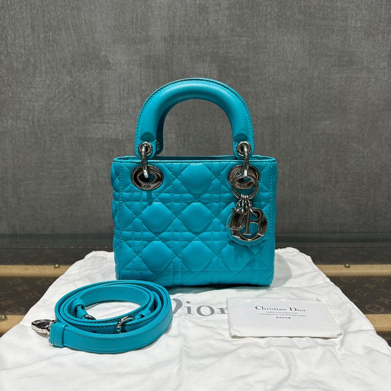 Dior tiffany Blue Diana 三格斜挎包-0