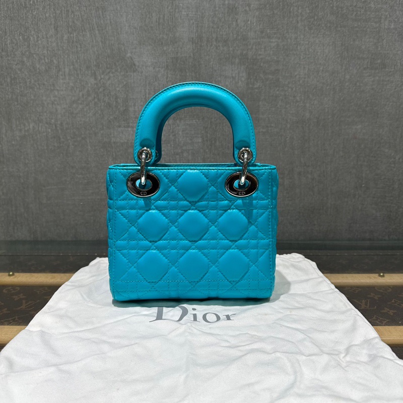 Dior tiffany Blue Diana 三格斜挎包-2