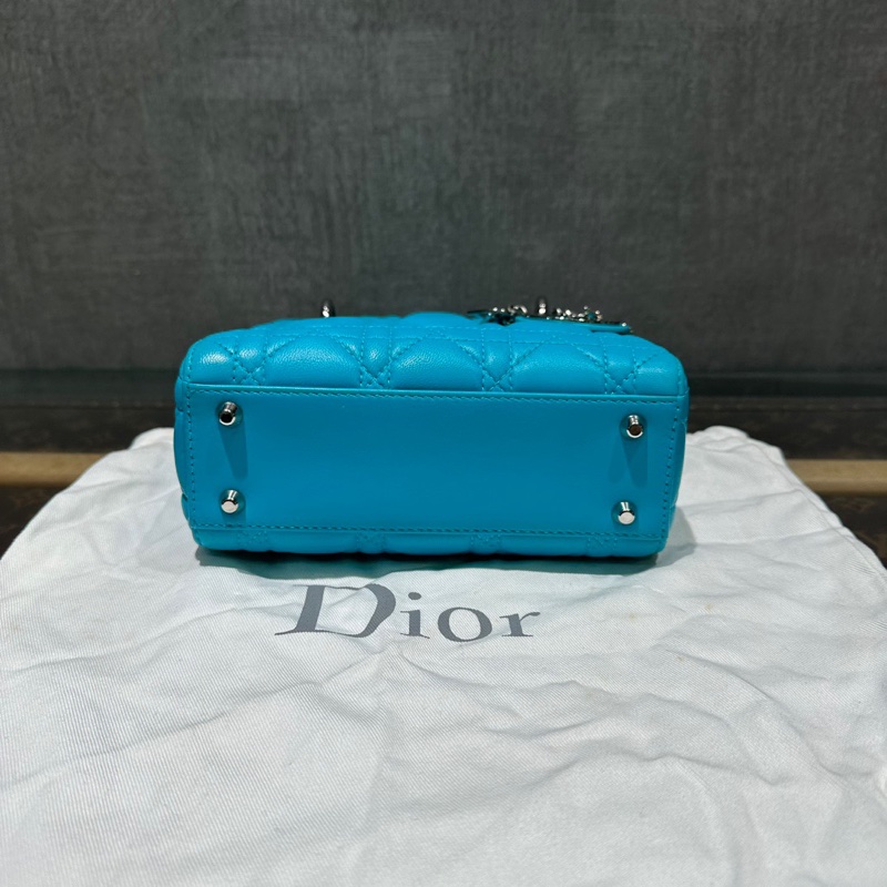 Dior tiffany Blue Diana 三格斜挎包-4