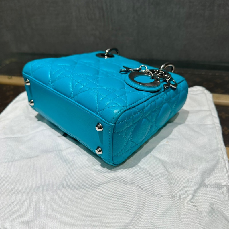 Dior tiffany Blue Diana 三格斜挎包-5