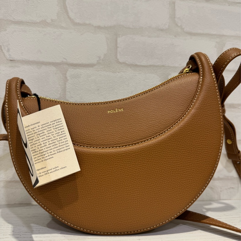 polene numero dix 半月包 半彎包 咖啡色 駝色 經典-5