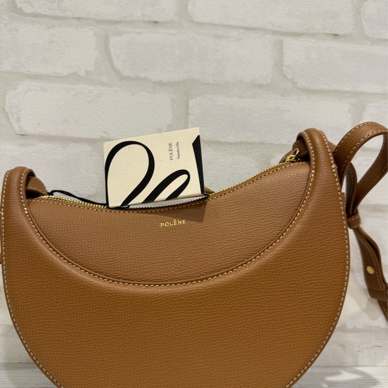 polene numero dix 半月包 半彎包 咖啡色 駝色 經典-6