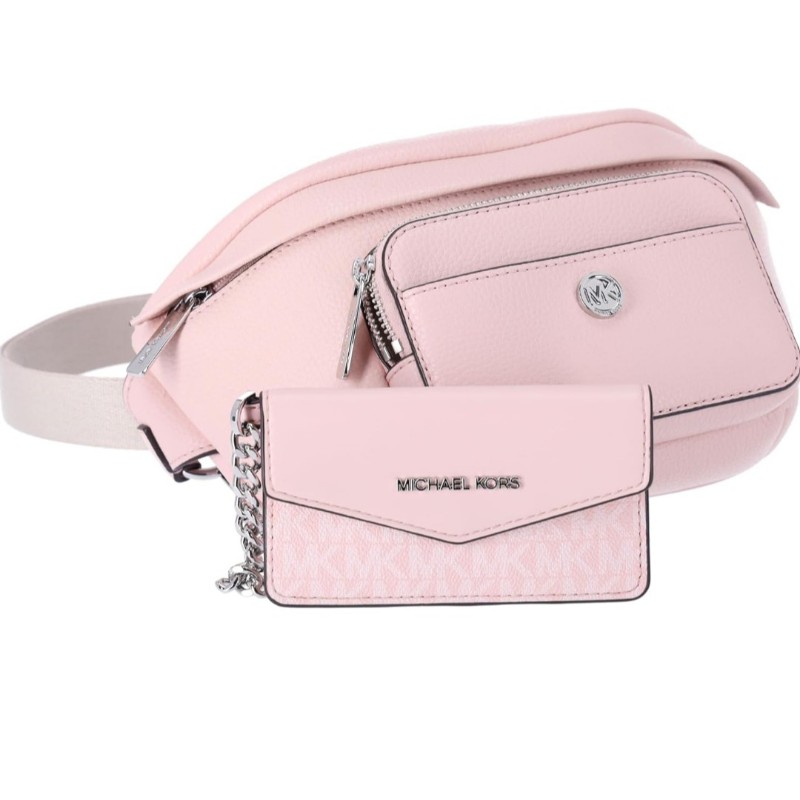 MICHAEL KORS 淡粉皮革 單肩包/腰包/斜背包-2