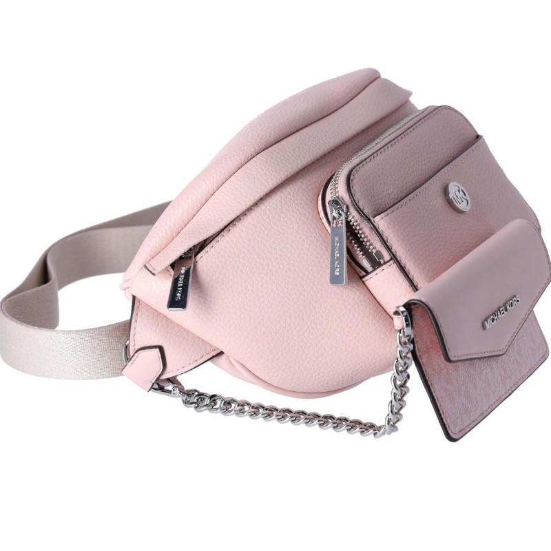 MICHAEL KORS 淡粉皮革 單肩包/腰包/斜背包-8