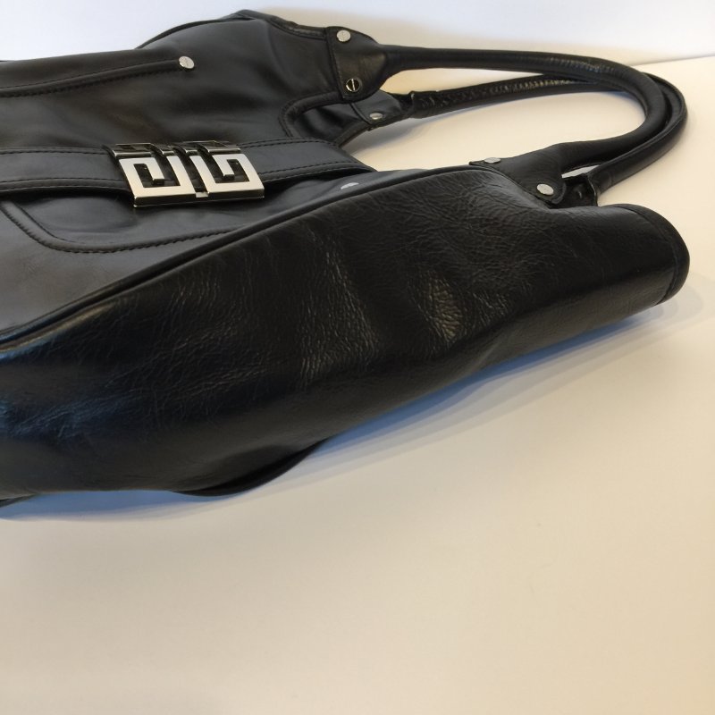 GIVENCHY 紀梵希 黑色全皮 彎月肩背包 /側肩包-4