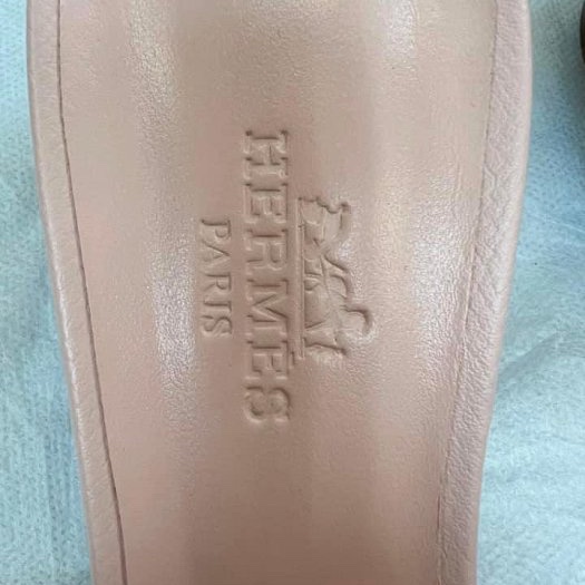Hermes 經典H 甜美寶貝粉色涼拖鞋(保留下標)-4