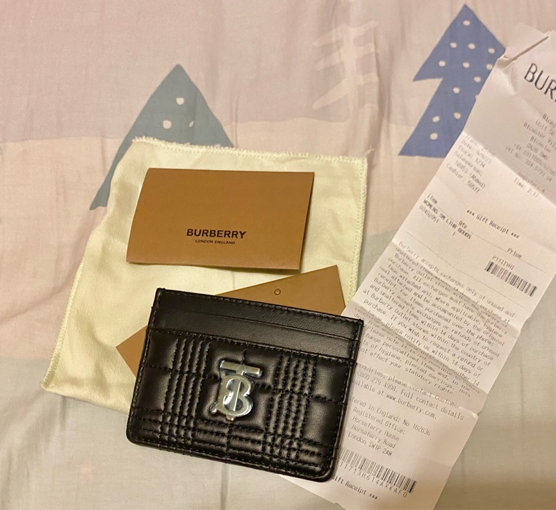 Burberry TB金色logo 卡夾 附購證 防塵袋 紙袋-10