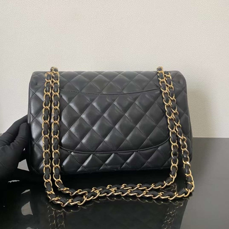 Chanel Classic Flap Jumbo 香奈兒CF Jumbo 30cm 黑金羊皮-1
