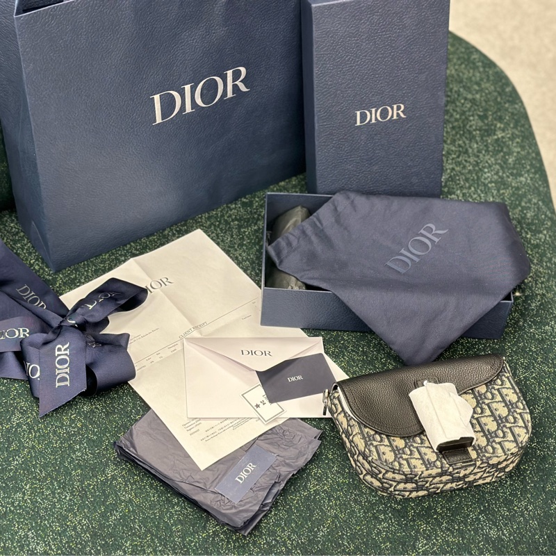 全新全配,有購證✨#Dior #馬鞍包 #郵差包 #信使包 #oblique saddle 老花 19cm 男女皆可背,超時尚‼️-6