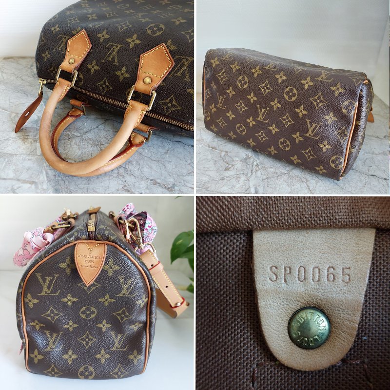 LV Speedy  25 cm 🎀實品拍照🎀  Vintage 波士頓包~二手品（不議價）-49