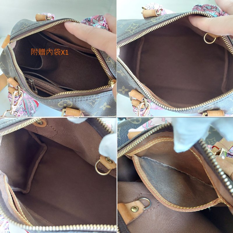 LV Speedy  25 cm 🎀實品拍照🎀  Vintage 波士頓包~二手品（不議價）-47