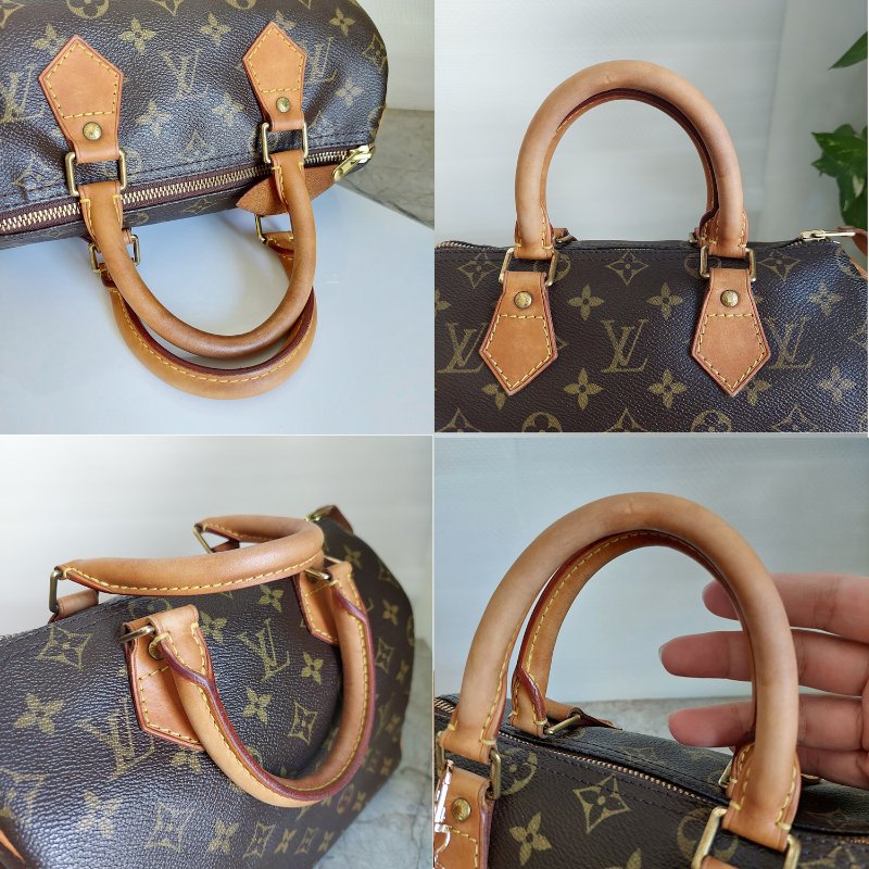 LV Speedy  25 cm 🎀實品拍照🎀  Vintage 波士頓包~二手品（不議價）-51