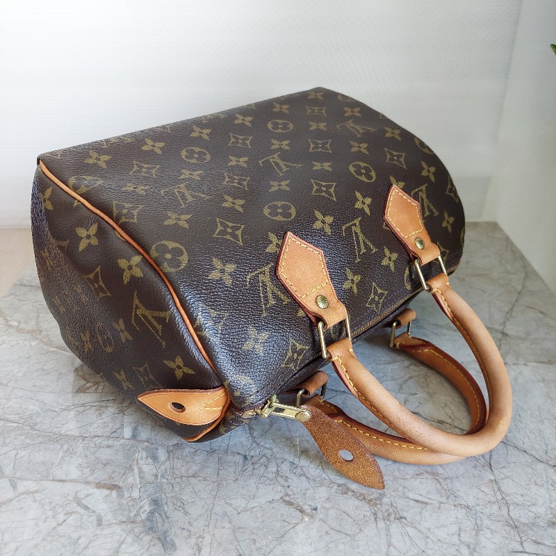 LV Speedy  25 cm 🎀實品拍照🎀  Vintage 波士頓包~二手品（不議價）-18