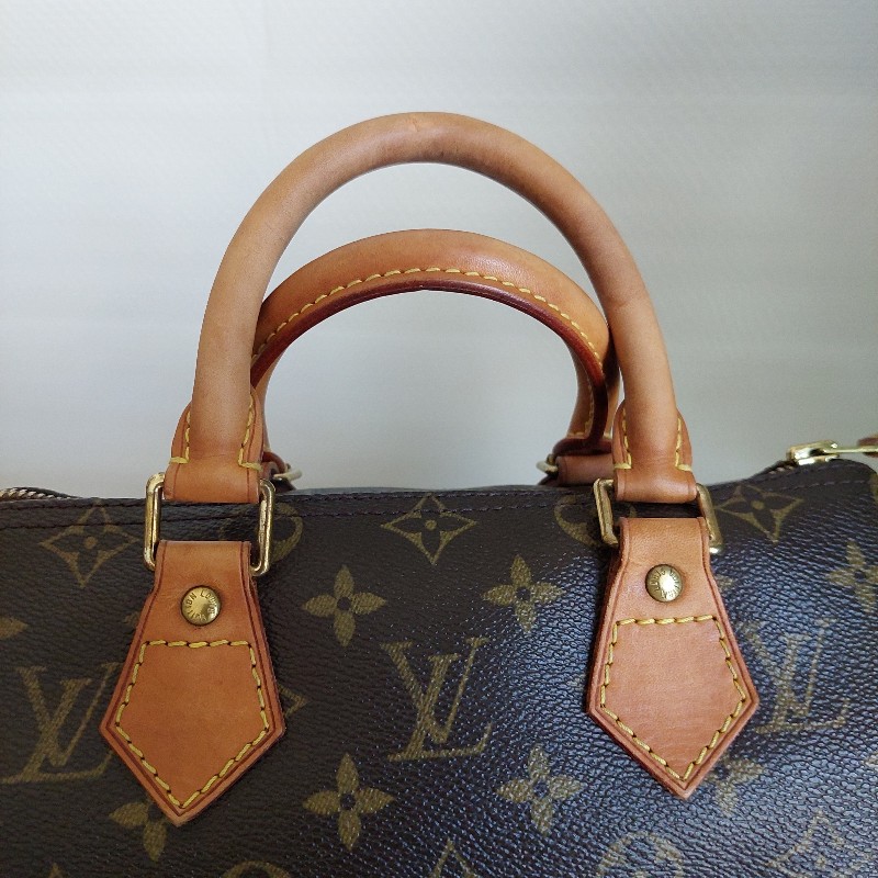 LV Speedy  25 cm 🎀實品拍照🎀  Vintage 波士頓包~二手品（不議價）-27