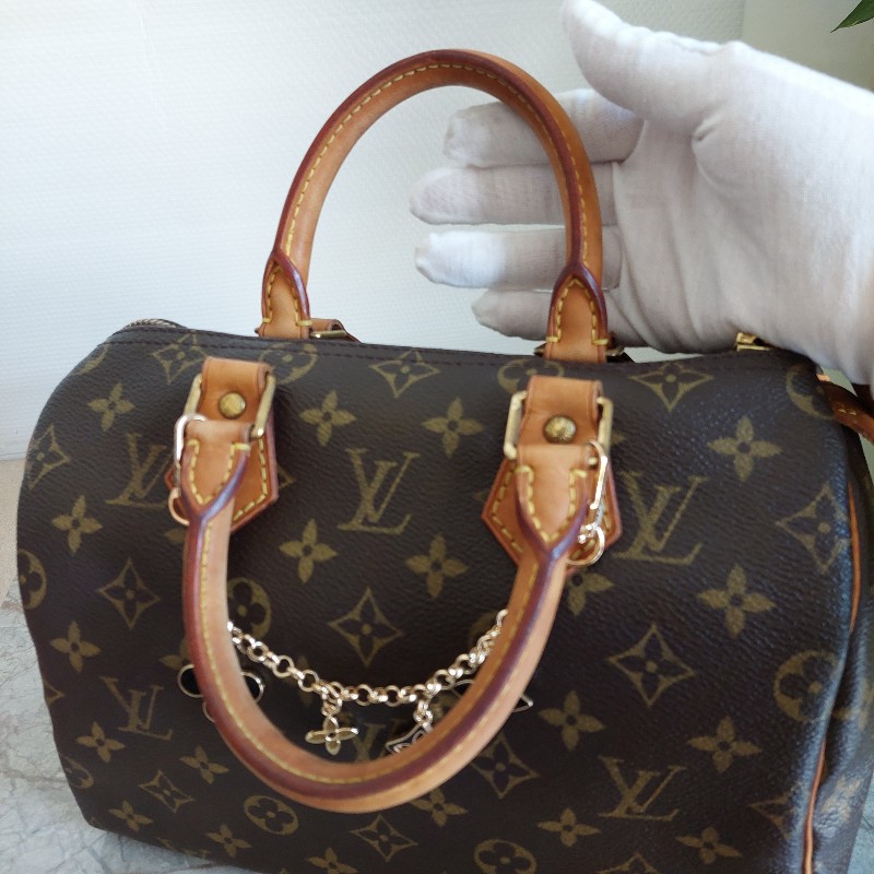 LV Speedy  25 cm 🎀實品拍照🎀  Vintage 波士頓包~二手品（不議價）-20