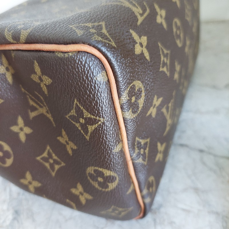 LV Speedy  25 cm 🎀實品拍照🎀  Vintage 波士頓包~二手品（不議價）-31