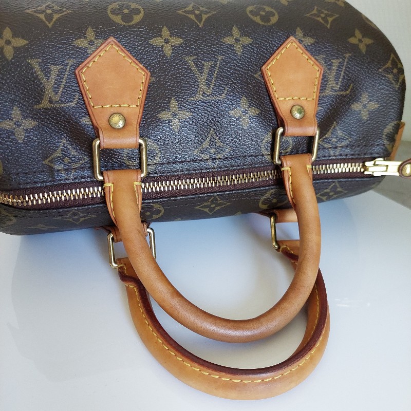 LV Speedy  25 cm 🎀實品拍照🎀  Vintage 波士頓包~二手品（不議價）-22