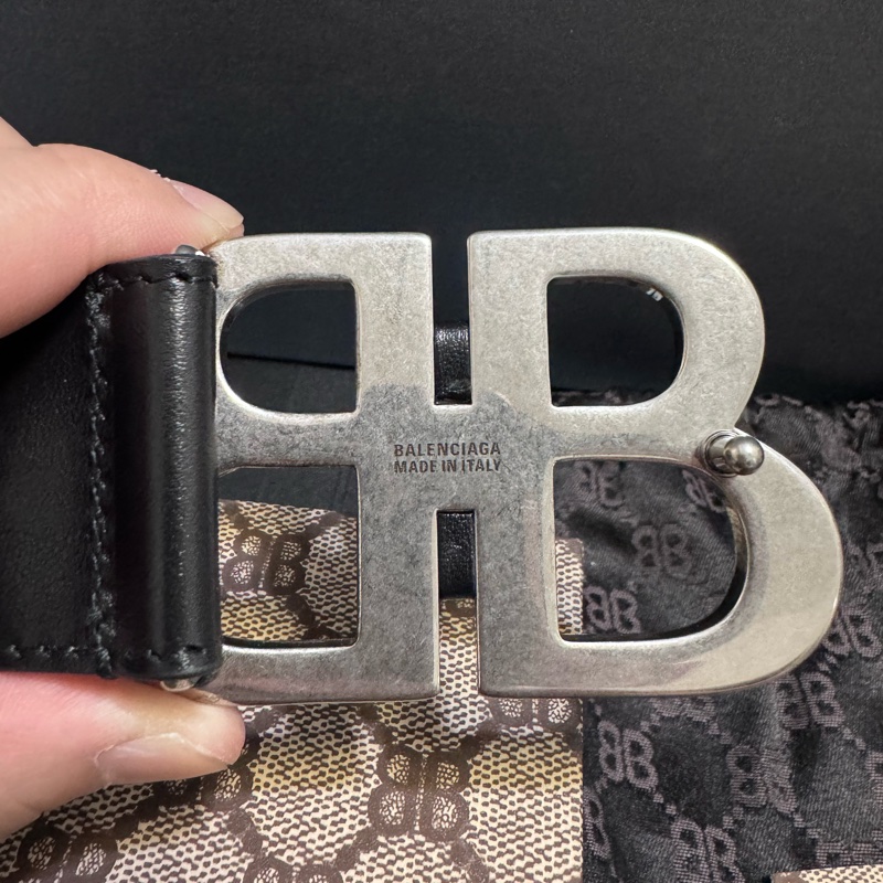 Balenciaga Gucci 聯名logo皮帶 90cm-3