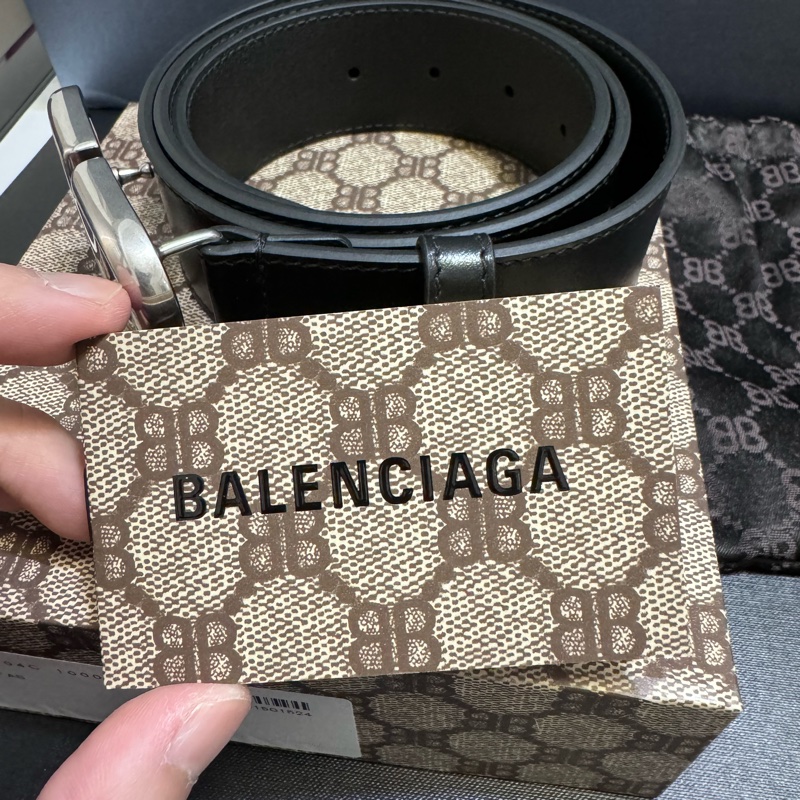 Balenciaga Gucci 聯名logo皮帶 90cm-4